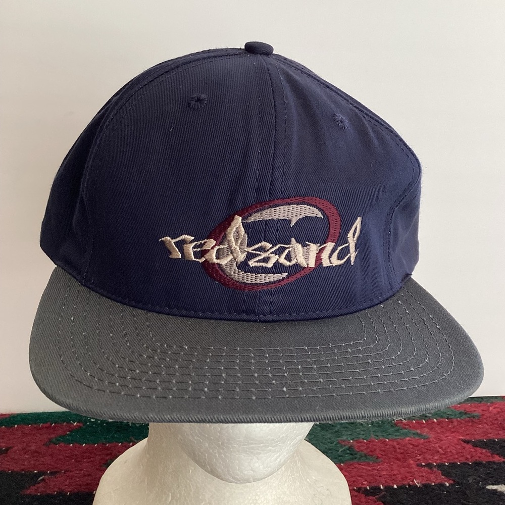 Vintage Red sand surfer skateboarding SnapBack Hat Made in USA 90s